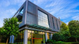 A commercial construction office project created with modern materials